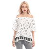 Piano Keys Off-shoulder Back Split Top