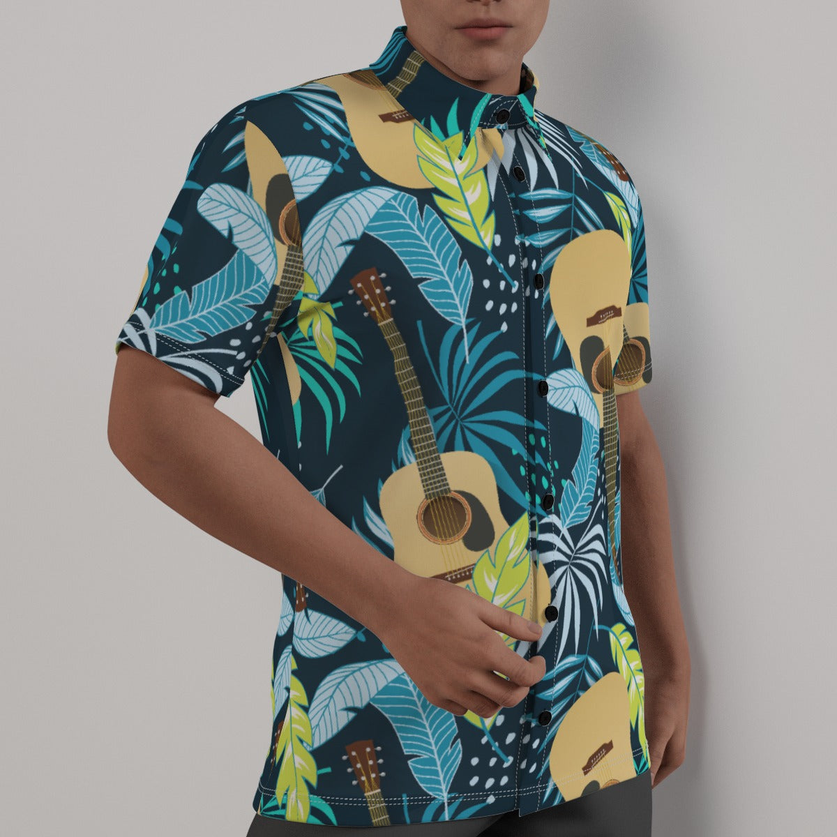 Chill Guitar Print Men's Shirt