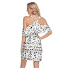 Music Scores Cold Shoulder Criss Cross Dress