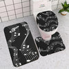 Music Waves Toilet Seat Cover & Bathroom Mat Set (3pcs)