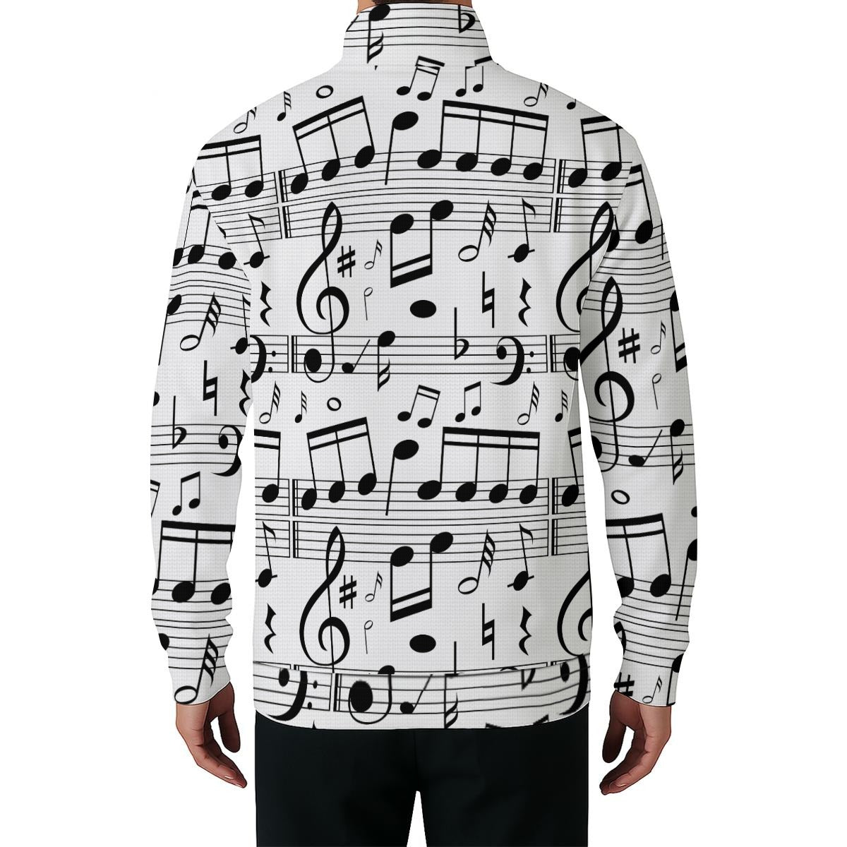 Classic Music Print Men’s Casual Pullover