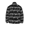 Music Print Black Unisex Down Jacket