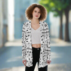 Music Scores Print Women's Pocket Cardigan