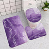 Purple Music Watercolor Toilet Seat Cover & Bathroom Mat Set (3pcs)