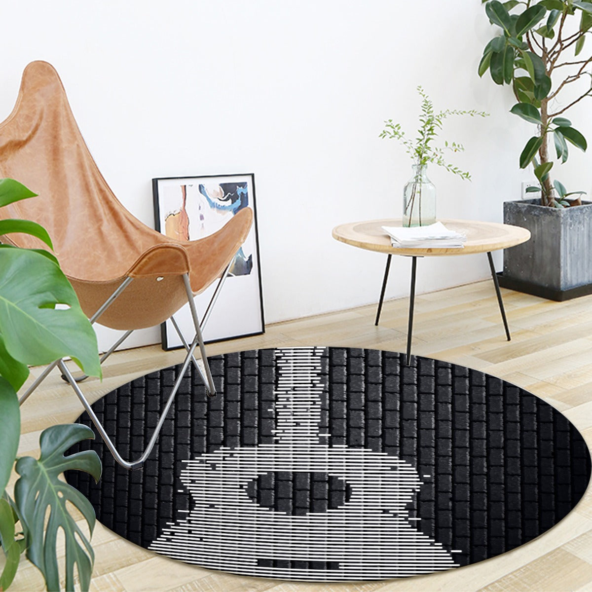 Guitar Dark Foldable Round Mat