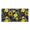 Yellow Music Flowers Beach Towel