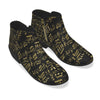 Gold & Black Music Print Women's Short Boots