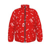 Music Print Red Unisex Down Jacket