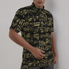 Black N Gold Music Print Men's Shirt