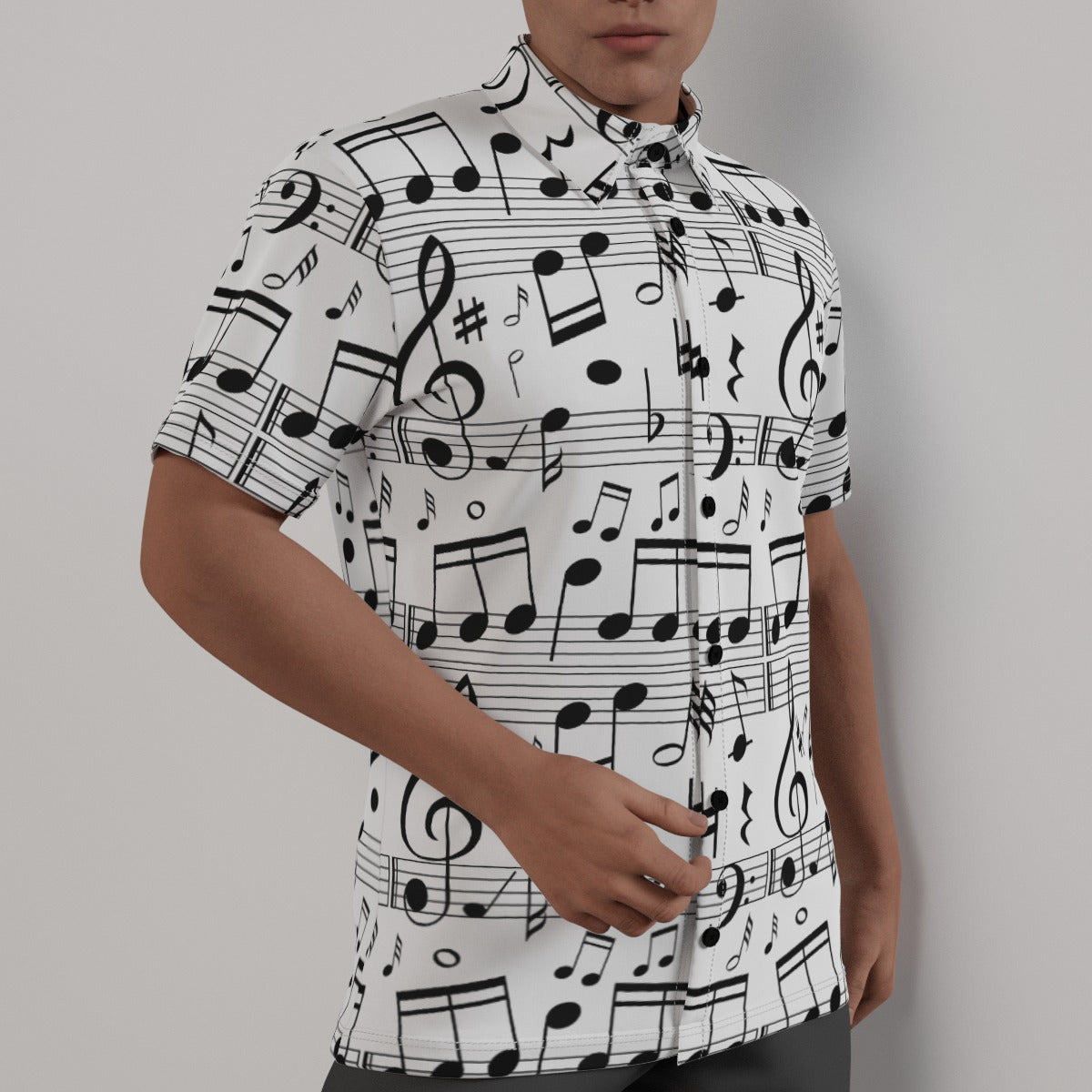 Music Scores Print Men's Shirt