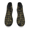 Gold & Black Music Print Women's Short Boots