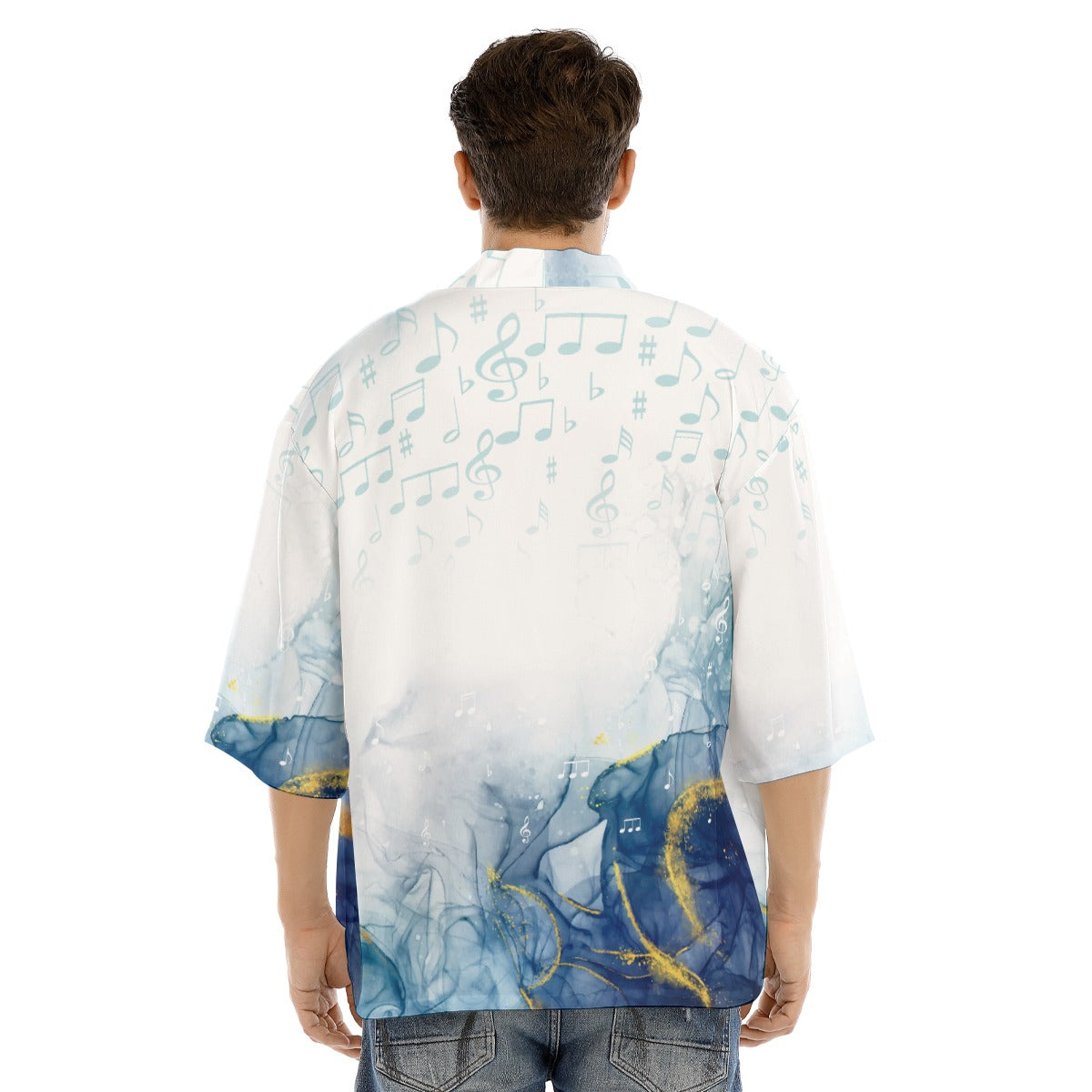 Music Watercolor Men's Haori Jacket