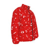 Music Print Red Unisex Down Jacket