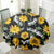 Piano & Flowers Waterproof Round Tablecloth