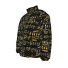 Music Pattern Black Unisex Down Jacket