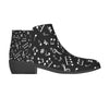 Classic Music Print Women's Short Boots