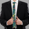 Green Music Notes Tie