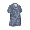 Music Blue Women's Short Sleeve Pajama Set