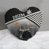 Drum Lover Heart-shaped Pillow