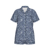 Music Blue Women's Short Sleeve Pajama Set