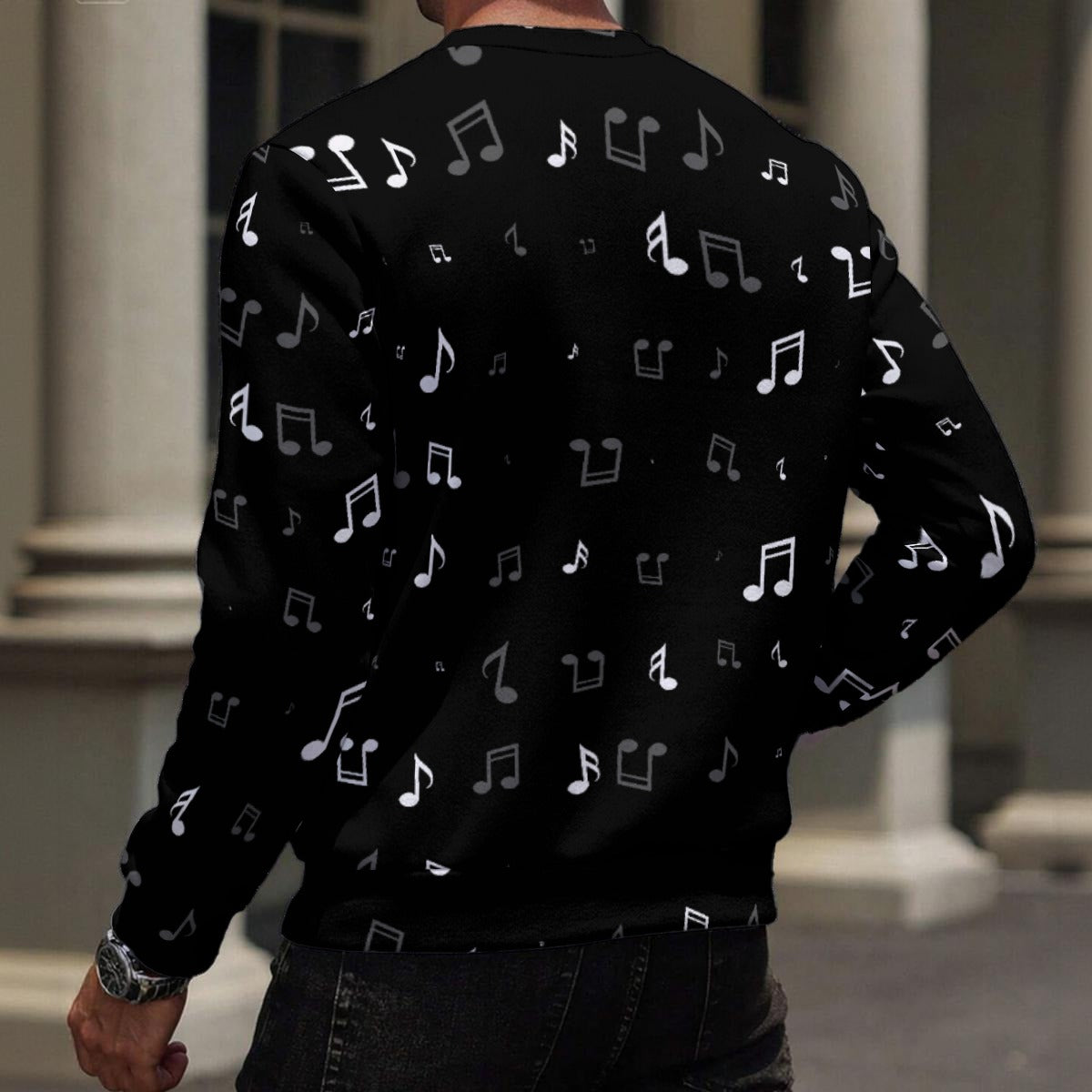 Music Pattern Men's Fleece Sweatshirt