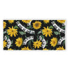 Yellow Floral Piano Beach Towel