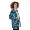 Music Ocean Print Women's Pocket Cardigan