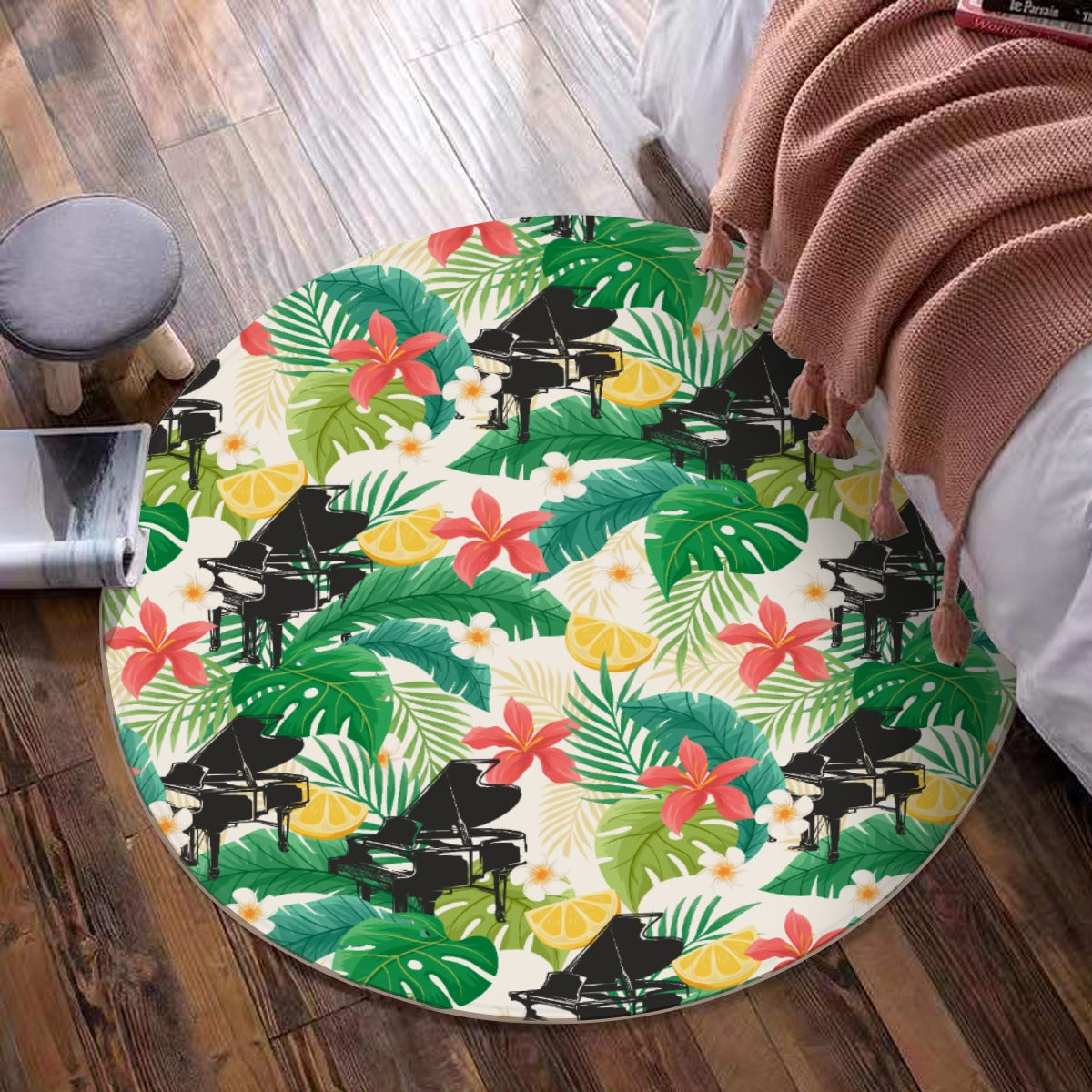 Grand Piano Summer Foldable Round Mat