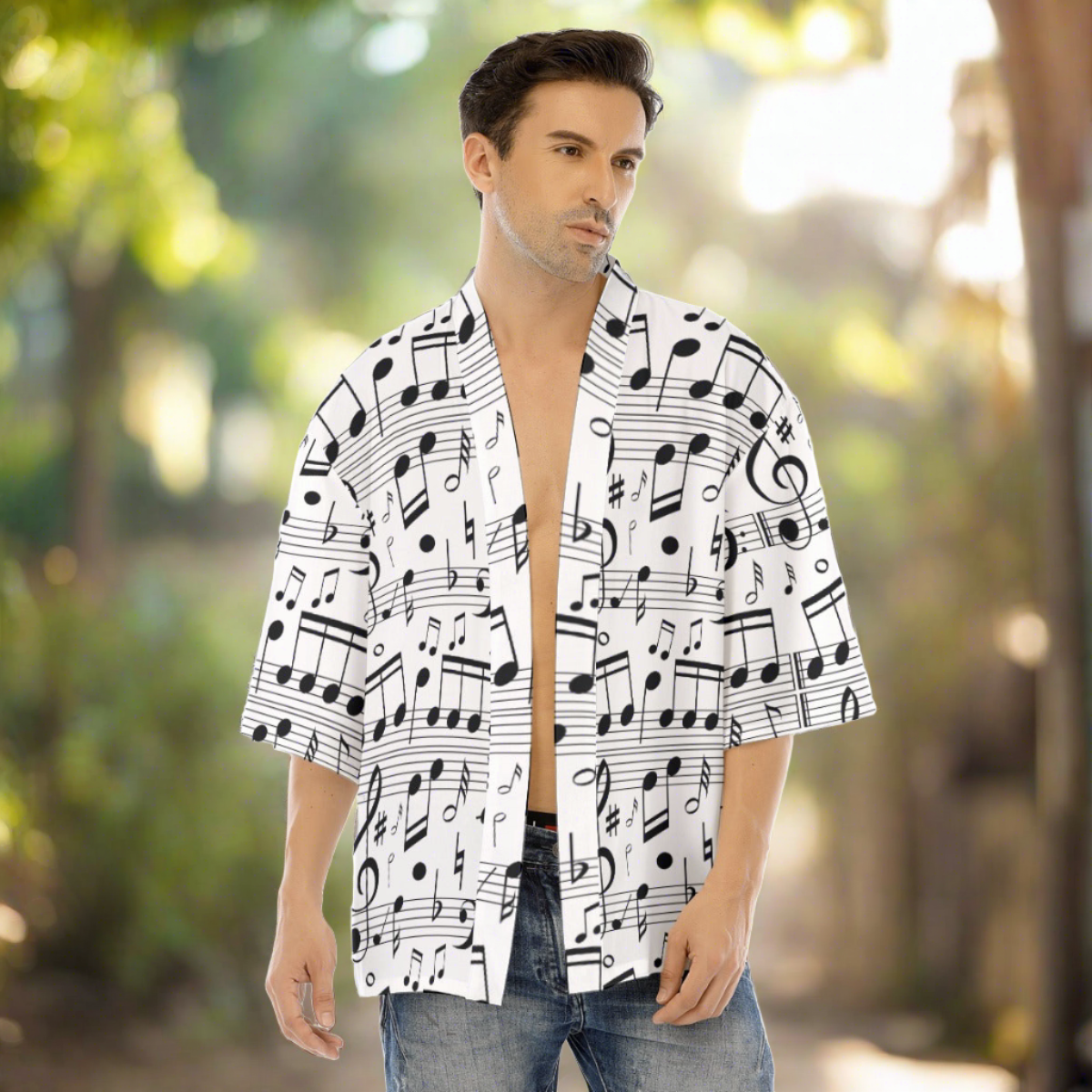 Music Scores Men's Haori Jacket!