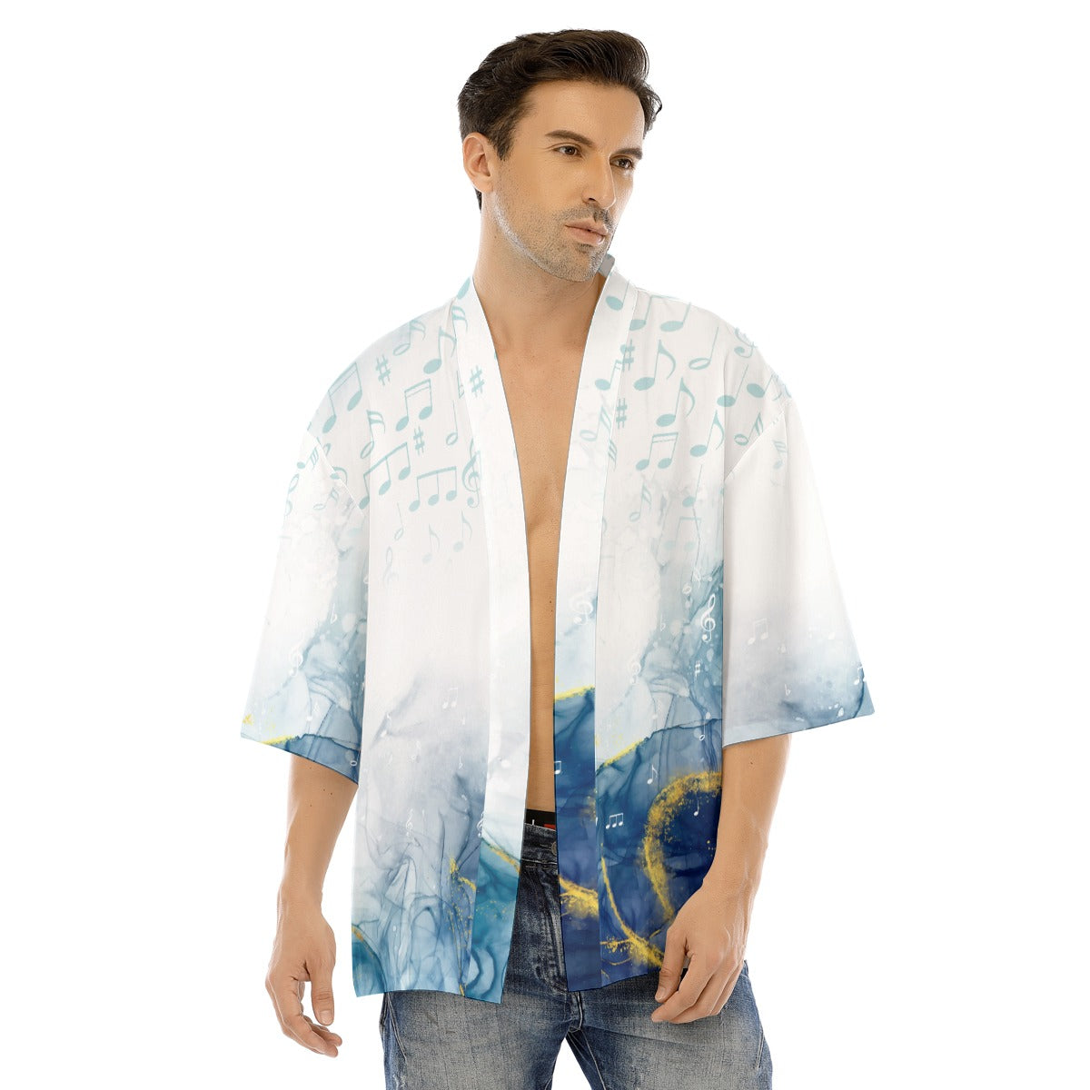 Music Watercolor Men's Haori Jacket