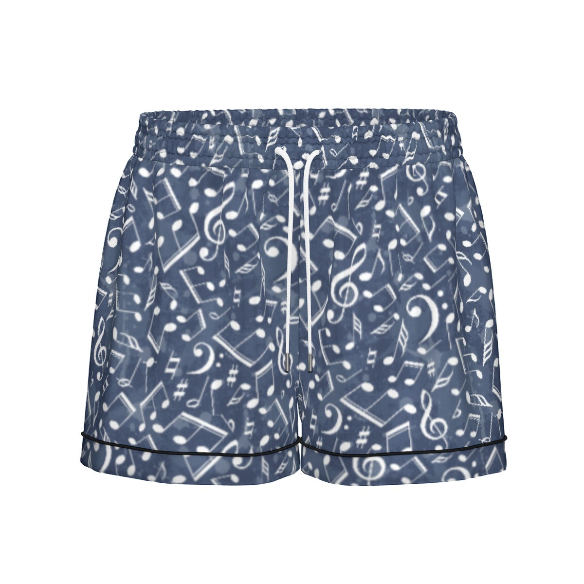 Music Blue Women's Short Sleeve Pajama Set