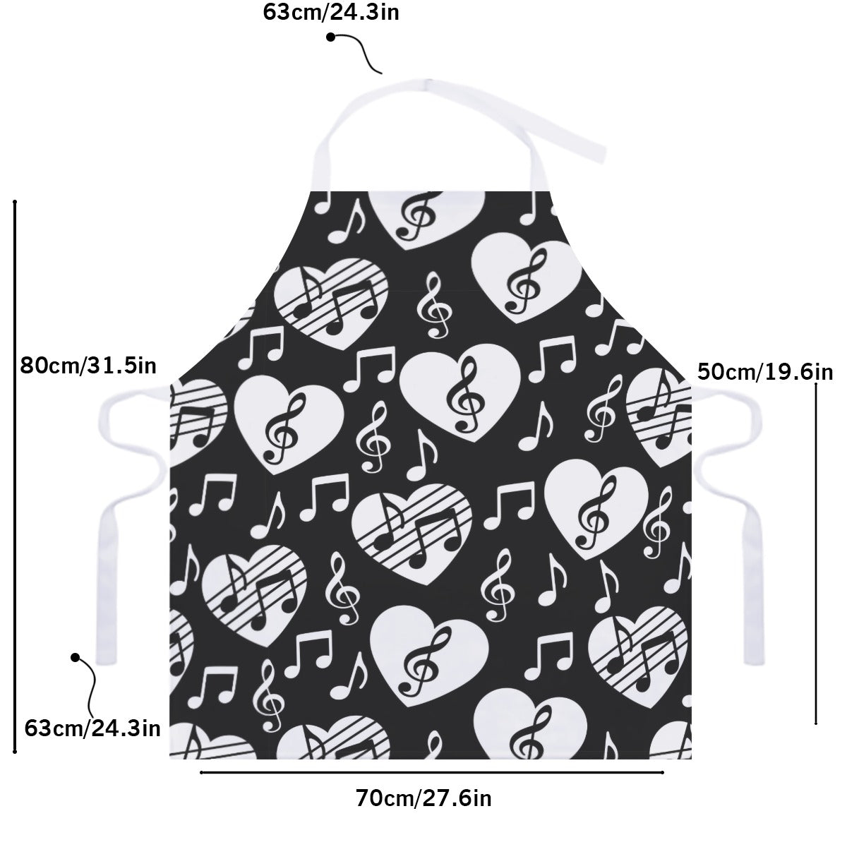 Music Heart Adjustable Apron