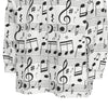 Music Notes Print Unisex Stand Collar Zipped Jacket