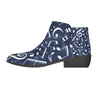 Navy & White Music Notes Women's Short Boots