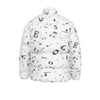 Simple Music Print Unisex Down Jacket