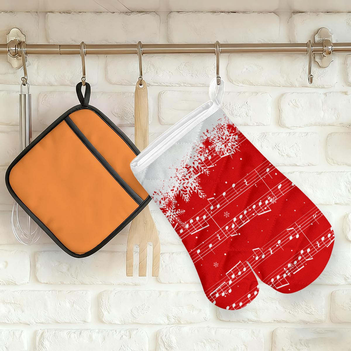 1 Piece Music Snow Kitchen Heat-Resistant Glove