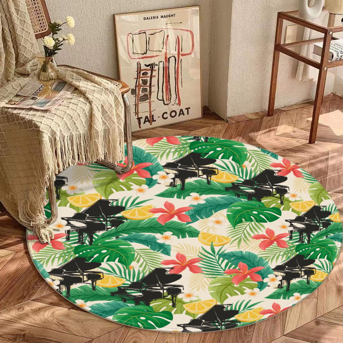 Grand Piano Summer Foldable Round Mat