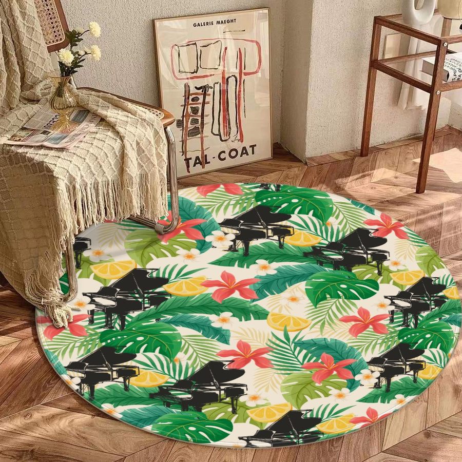 Grand Piano Summer Foldable Round Mat