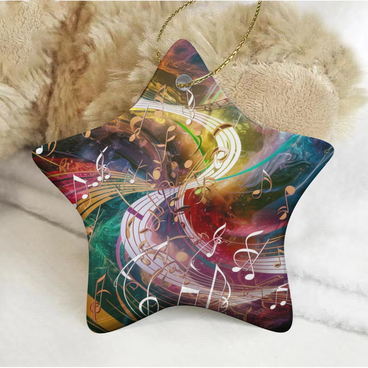 Artistic Music Star Ceramic Hanging Decoration