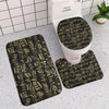 Deluxe Music Pattern Toilet Seat Cover & Bathroom Mat Set (3pcs)