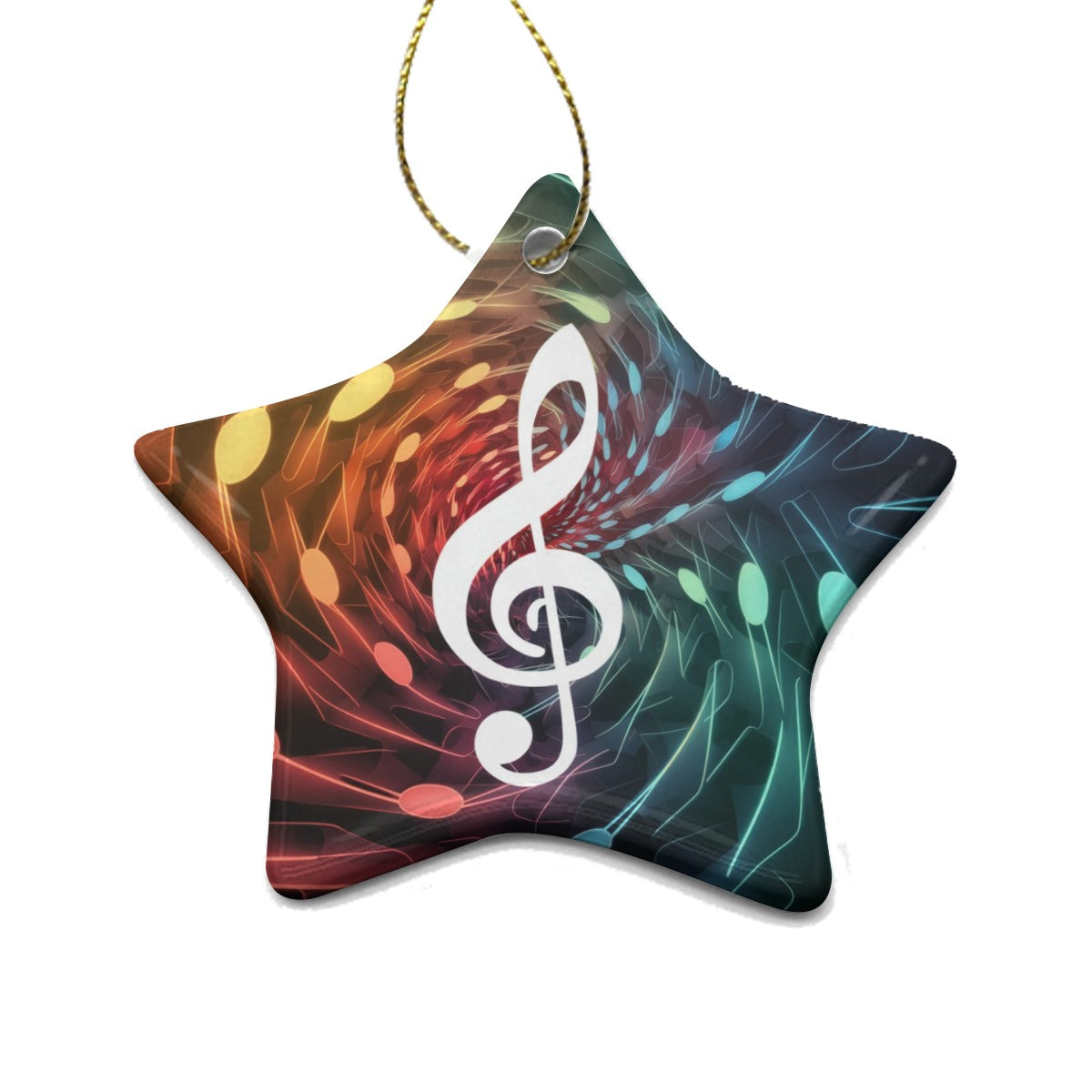Colorful Music Star Ceramic Hanging Decoration