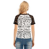 Music Scores V-neck Lace T-shirt