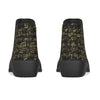 Gold & Black Music Print Women's Short Boots