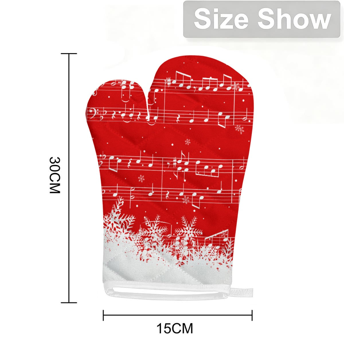 1 Piece Music Snow Kitchen Heat-Resistant Glove
