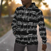 Music Print Men's Fleece Hoodie