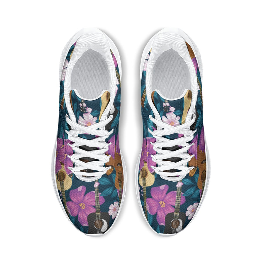 Floral Guitar Women's Running Shoes