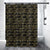 Black & Gold Music Print Shower Curtain