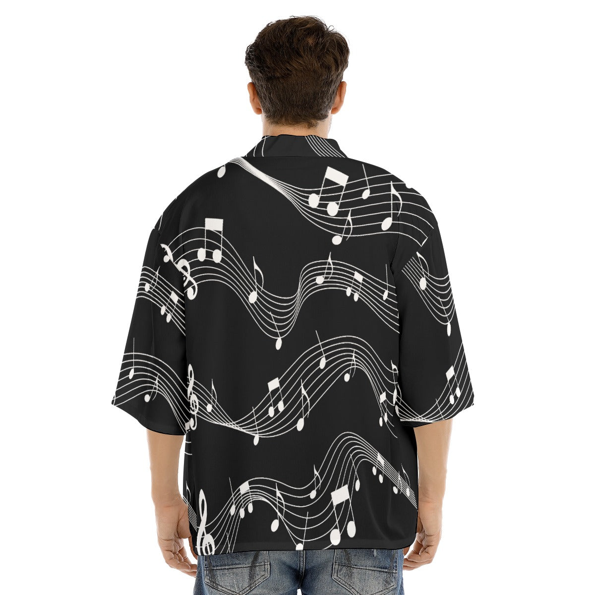 Music Waves Men's Haori Jacket