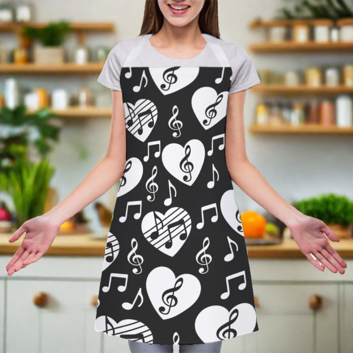 Music Heart Adjustable Apron