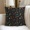 Colorful Music Notes Print Pillow (With Inserts)